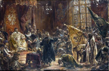 Le tsar russe Vassili IV Chouiski amené par Zólkiewski